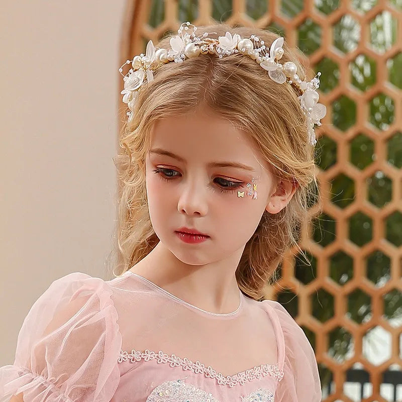 Coiffe de mariée bohème de printemps pour filles, couronne de fleurs, guirlande de mariée, cerceau de tête, bandeaux, bijoux de cheveux, cadeaux pour enfants