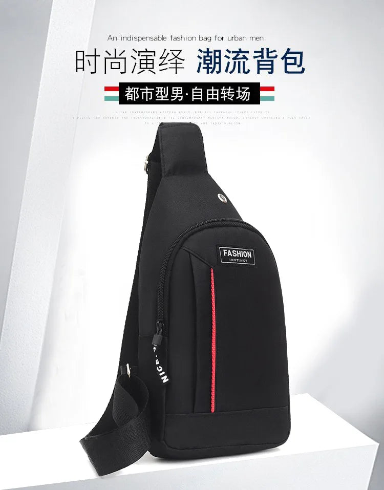 Men Fashion Multifunction Shoulder Bag Crossbody Bag On Shoulder Travel Sling Bag Pack Messenger Pack Chest Bag For Male