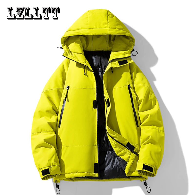 Men Winter New Outdoor Warm Parkas Jacket Coat Men's Autumn Outwear Casual Waterproof Thick Fleece Parkas Jackets Male LZLLTT