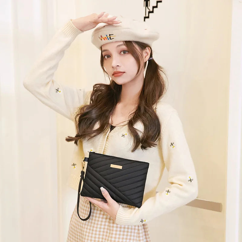 Fashion Embroidery Women Envelope Clutch Bag Ladies Evening Party Large Capacity Clutches Handbag PU Leather Phone Purses Bolsas