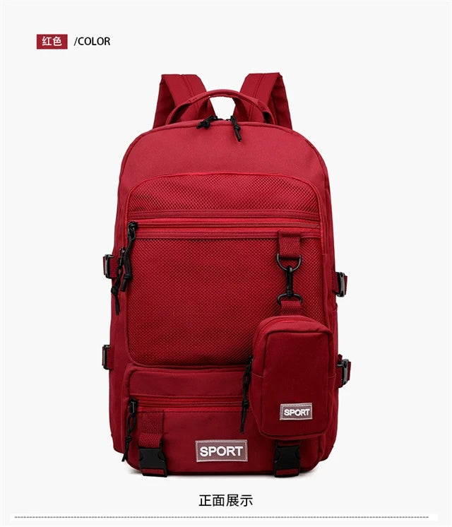 Hot Selling Solid Color Multi Kinetic Oxford Women's Backpack 2024 New Business Travel Sports High-capacity Men's Backpack