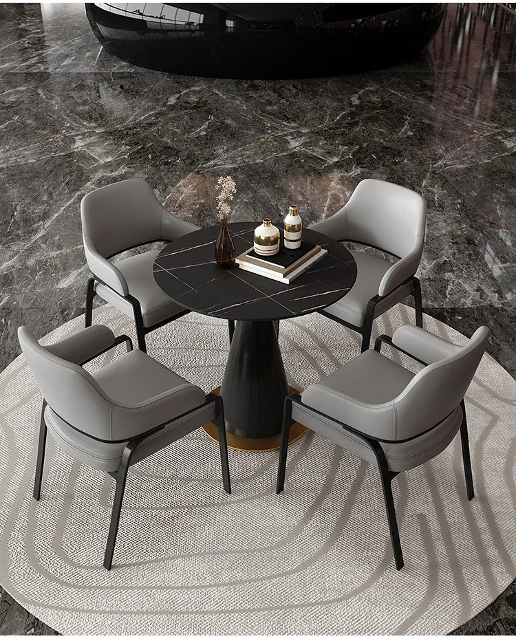 Living Room Nordic Dining Table Round Accent Mobile Dining Room Set Designer Home Tavolino Da Salotto Kitchen Furniture