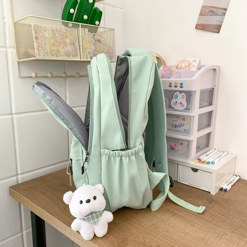 New Female Fashion Lady High Capacity Waterproof College Backpack Trendy Women Laptop School Bags Cute Girl Travel Book Bag Cool