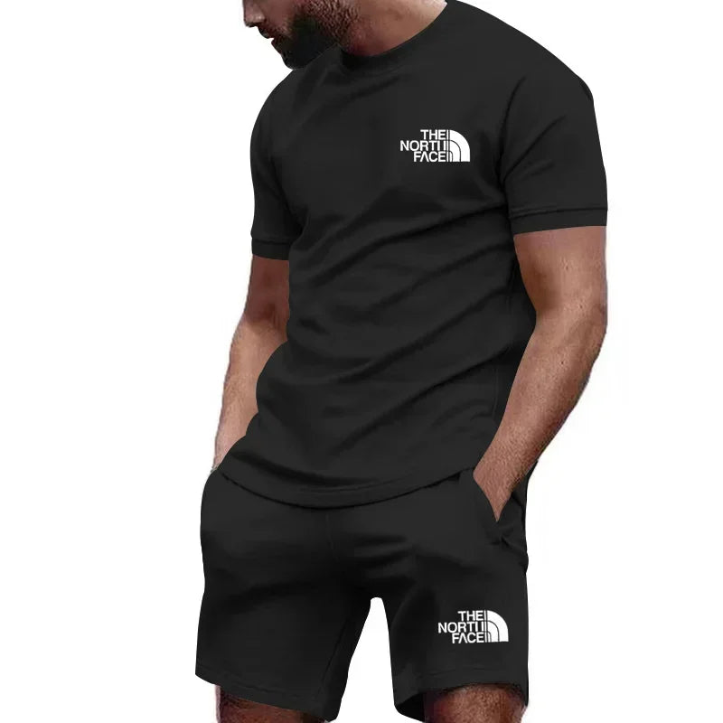 2024 nouveaux vêtements de sport pour hommes T-shirt à manches courtes et short de sport ensemble de pantalons de jogging décontractés d'été ensemble deux pièces pour hommes