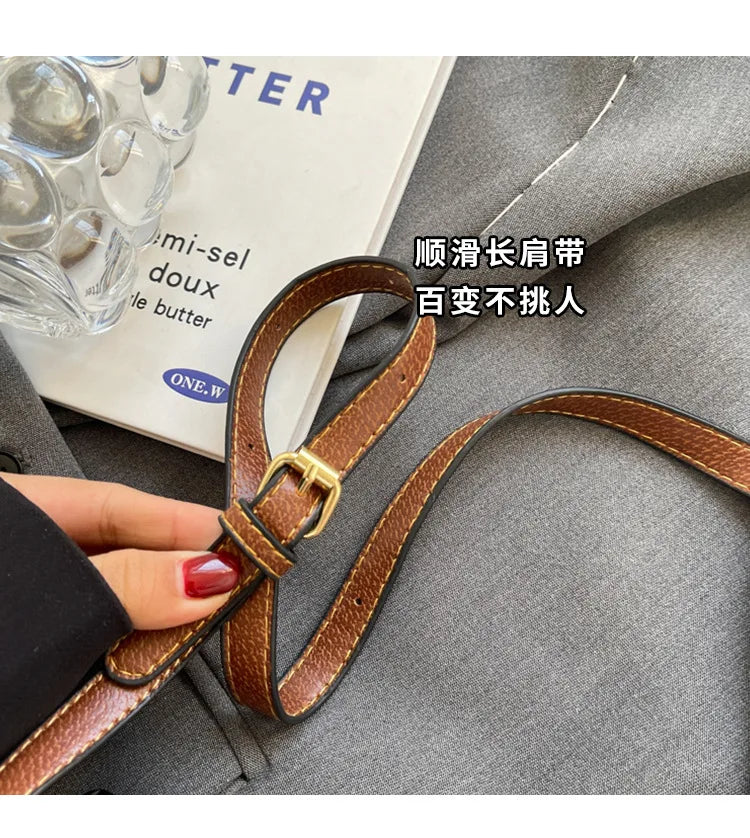 Retro Fashion Trend Hundreds of Shoulder Crossbody Women's Bag 2024 Early Spring New Niche Foreign Premium Feeling Handbag