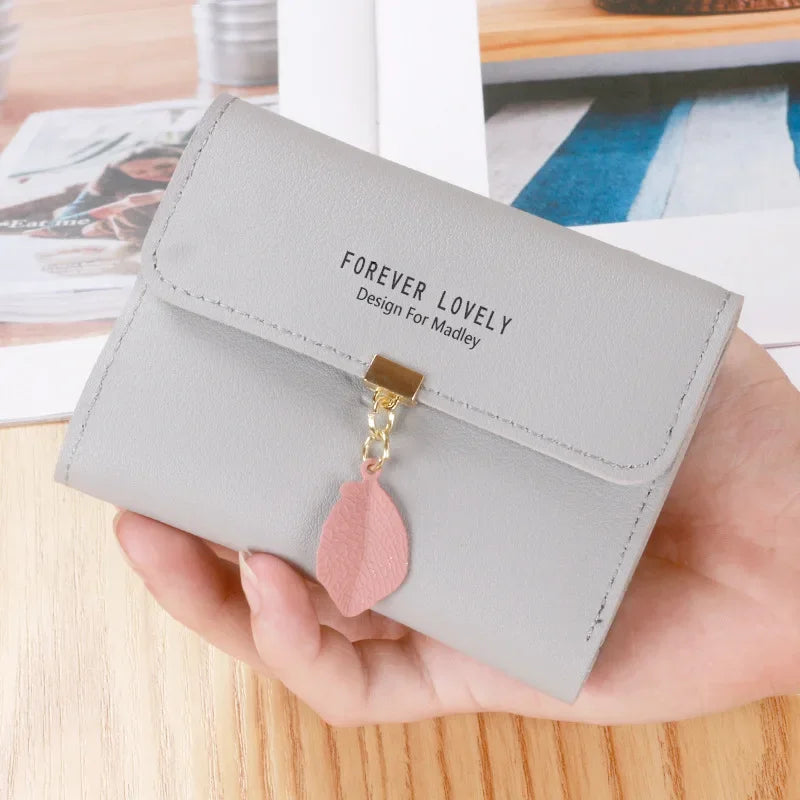 Fashion Short Women Wallet PU Leather Women Luxury Tassels Wallet Hasp Small Wallet Trend Coin Purse Ladies Card Holder Monedero