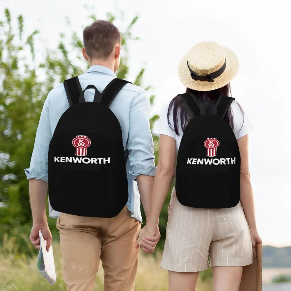 Kenworth Logo Casual Backpack with Pocket High School Business Daypack for Men Women Laptop Computer Canvas Bags