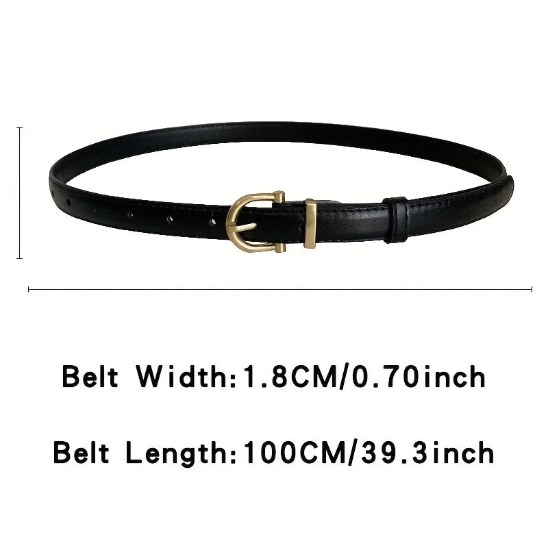 Fashion Antique Retro Simple Female Teens Thin Style Belts Ladies Cut Edge Jeans Belt