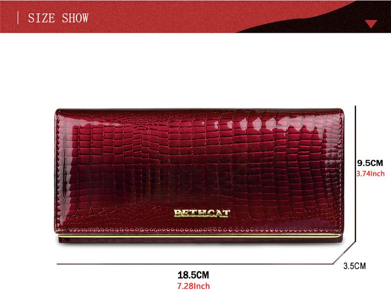 Luxury Designer Women Wallet Ladies Genuine Leather Purses 2022 Fashion Female Clutch Bags Long	Wallets Woman Money Bag