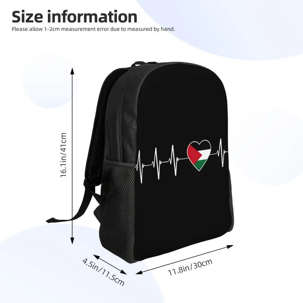 Custom Palestinians Keffiyeh Pattern Backpack for Women Men Waterproof College School Tradition Bag Print Bookbags