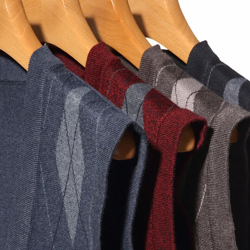 Pull épais décontracté pour homme, débardeur, cardigan chaud pour homme, automne et hiver