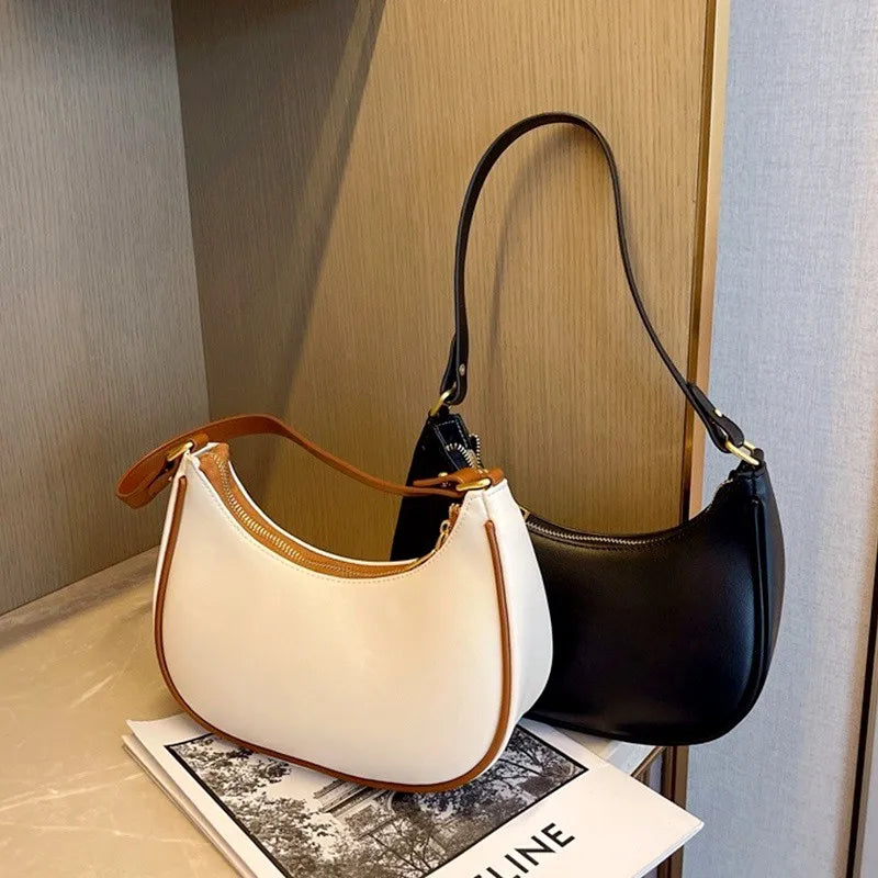 Women Bag Luxury Designer Clutch Handbags Solid Color Leather Underarm Shoulder Bag Casual Female Shopper Tote Luxury Hobos Bags