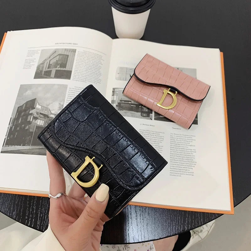 Women Short Wallet Small Fashion Luxury Brand Leather Purse Ladies Card Bag For Women Clutch Female Purse Money Clip Wallet