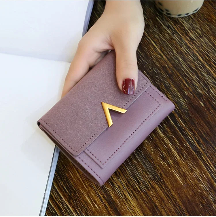 Leather New Women Purse Small Short Leather Wallet Luxury Brand Mini Female Fashion Wallets And Purse Credit Card Holder