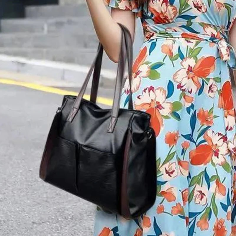 Large Capacity Casual Tote Bag Women Luxury Handbag Shoulder Bag for Female 2023 Ladies Vintage PU Leather Crossbody Bag Sac