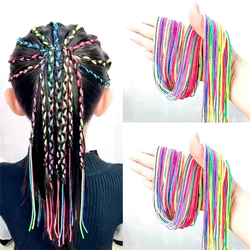 30Pcs Colorful Randomly Hair Braids Rope Strand for Hair Braiding Girls DIY Ponytail Braids Women Styling Tool Dreadlocks