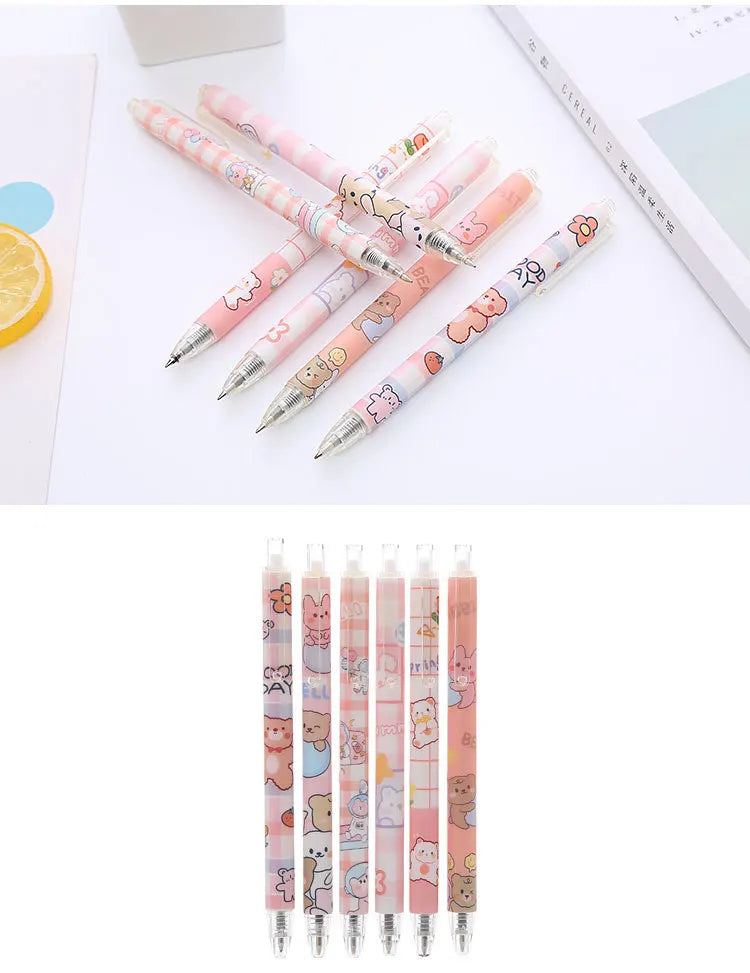 One. Peach quick-drying gel pen, cute peach office signature pen, press student pen wholesale. Color random