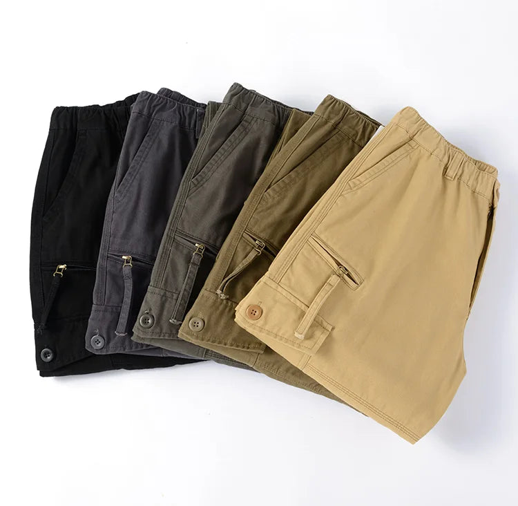 Pantalon tactique pour homme de haute qualité, taille élastique, cargo, grande taille, en coton, pantalon multi-poches, pantalon de travail pour entraînement sportif