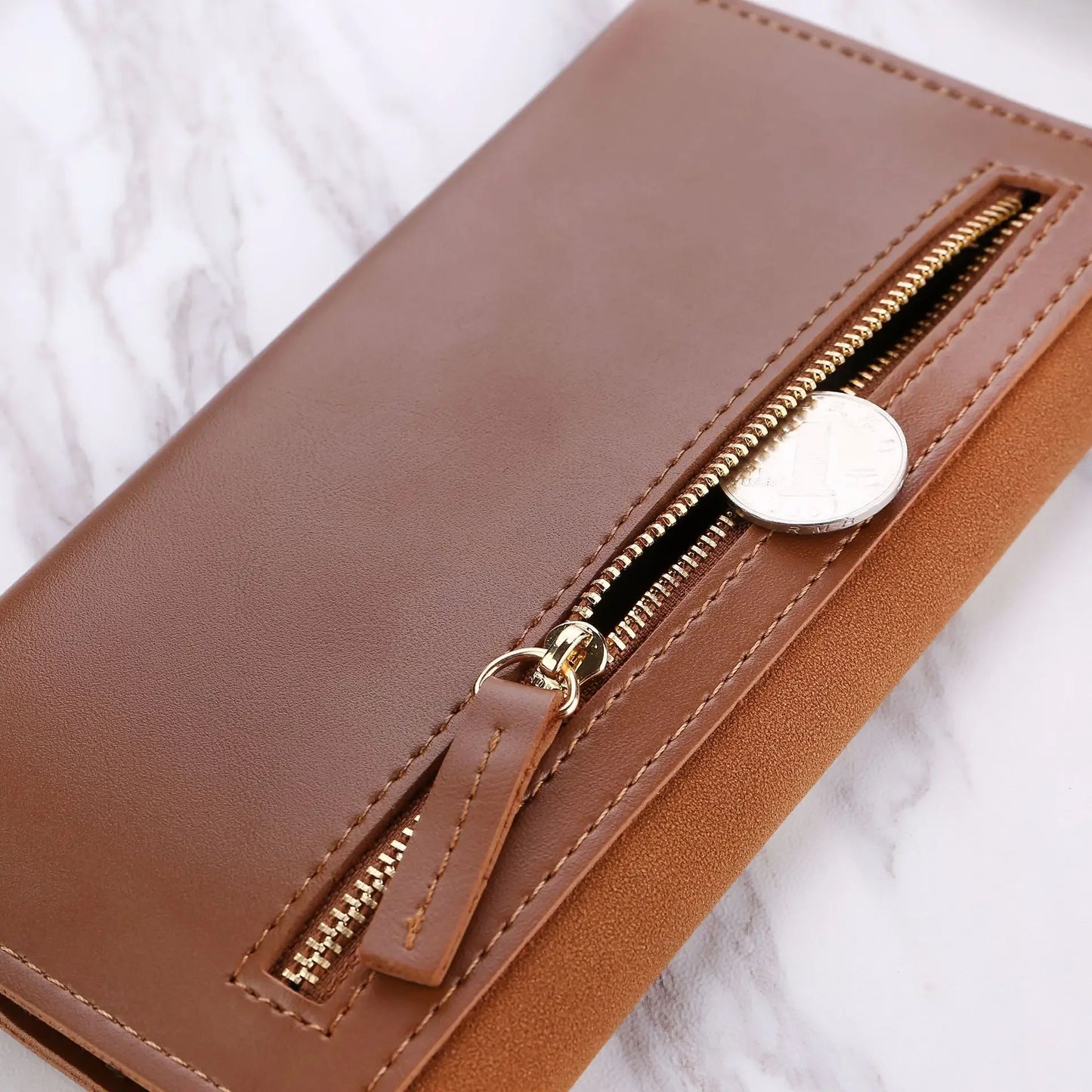 2024 Leather Women Wallets Hasp Lady Moneybags Zipper Coin Purse Woman Envelope Wallet Money Cards ID Holder Bags Purses Pocket