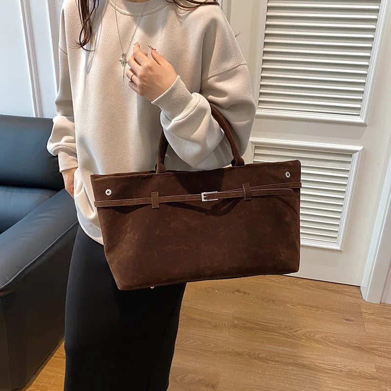 Tote Bag Ladies New Autumn/winter High-grade Niche Design Large Capacity Retro Commuter Handbag Women Shoulder Bags