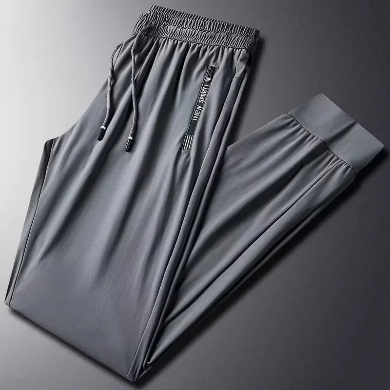 Casual Ice Silk Pants For Men Women Quick Drying Elastic Pants Summer Fashionable Tiktok Live Broadcast Popular Men's