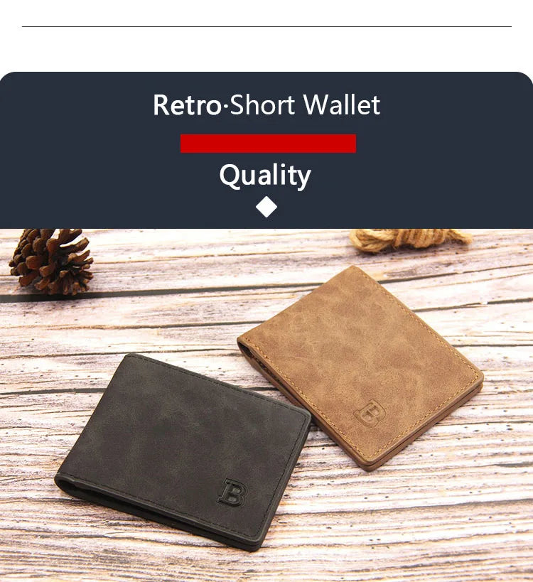 Free Name Engraving Short Men Wallets Slim Card Holder High Quality Male Purses PU Leather Small Coin Pocket Zipper Men's Wallet