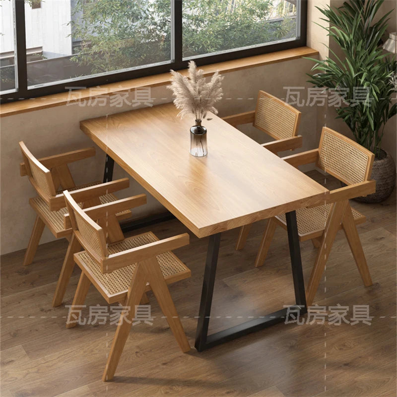 Wood Patio Dining Table Set Outdoor Vanity Unique Luxury Dining Room Sets Makeup Reading Juegos De Comedor Outdoor Furniture