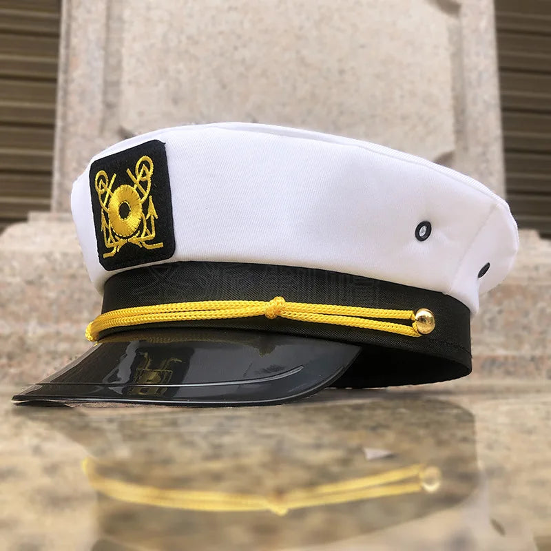 Adult Yacht Sailor Captain Hat Adjustable Men's and Women's Party Hat Makeup Ball Dressing Event Excellent Stylish Accessories