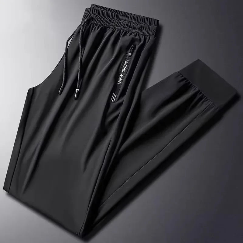 Casual Ice Silk Pants For Men Women Quick Drying Elastic Pants Summer Fashionable Tiktok Live Broadcast Popular Men's