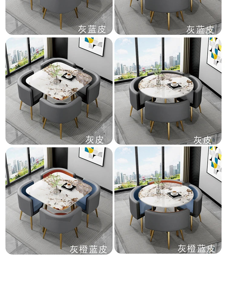 Small Balcony Dining Room Sets Mobile Restaurant Meeting Nordic Dining Room Sets Apartment Coffee Esstisch House Furnitures