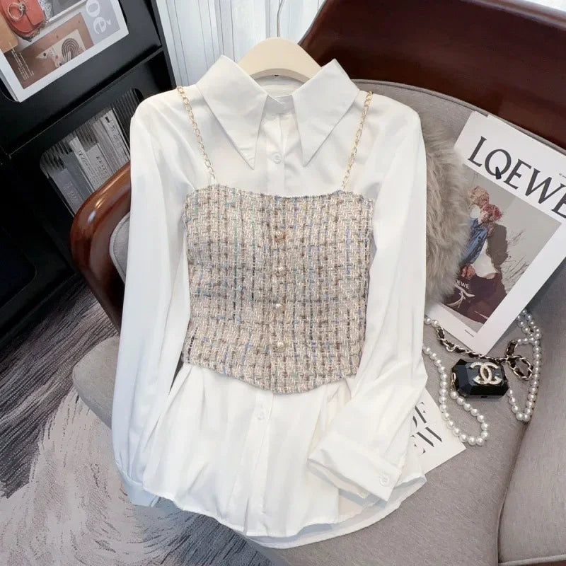 2024 Summer New Women's Strapless Tweed Style Cropped Tank Top Sexy Sweeter Spicy Girl Inner Wear Short Length Top