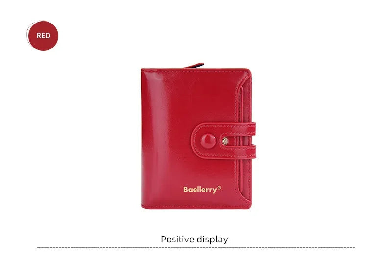 Women Wallets Large Capacity Female Leather Coin Purses Hasp Clutch ID Credit Card Holder Purse Money Bag Red Wallet for Women