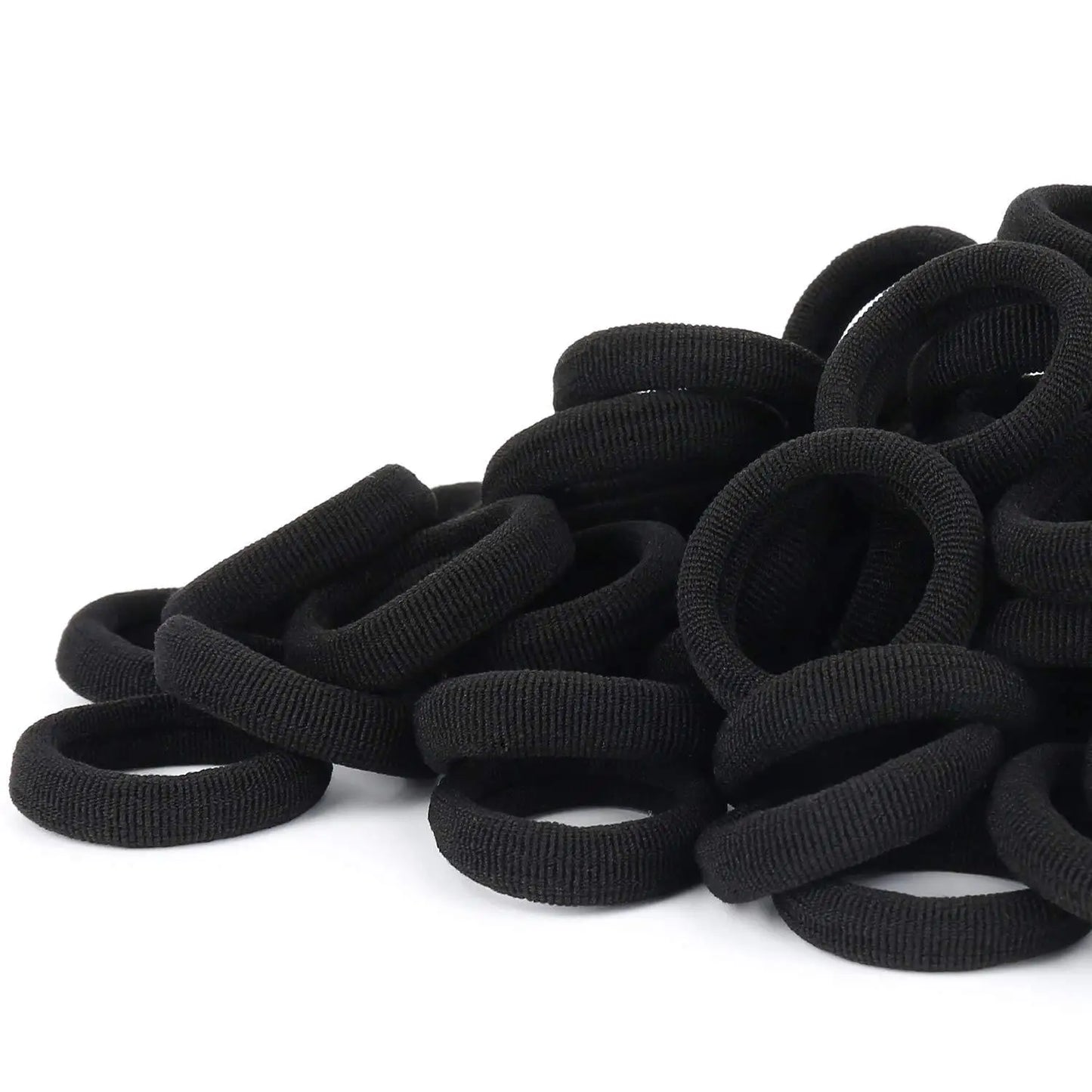 50pcs High Elastic Black Cloth Hair Bands for Women Girls Hairband Rubber Band Hair Ties Ponytail Holder Scrunchies Accessories