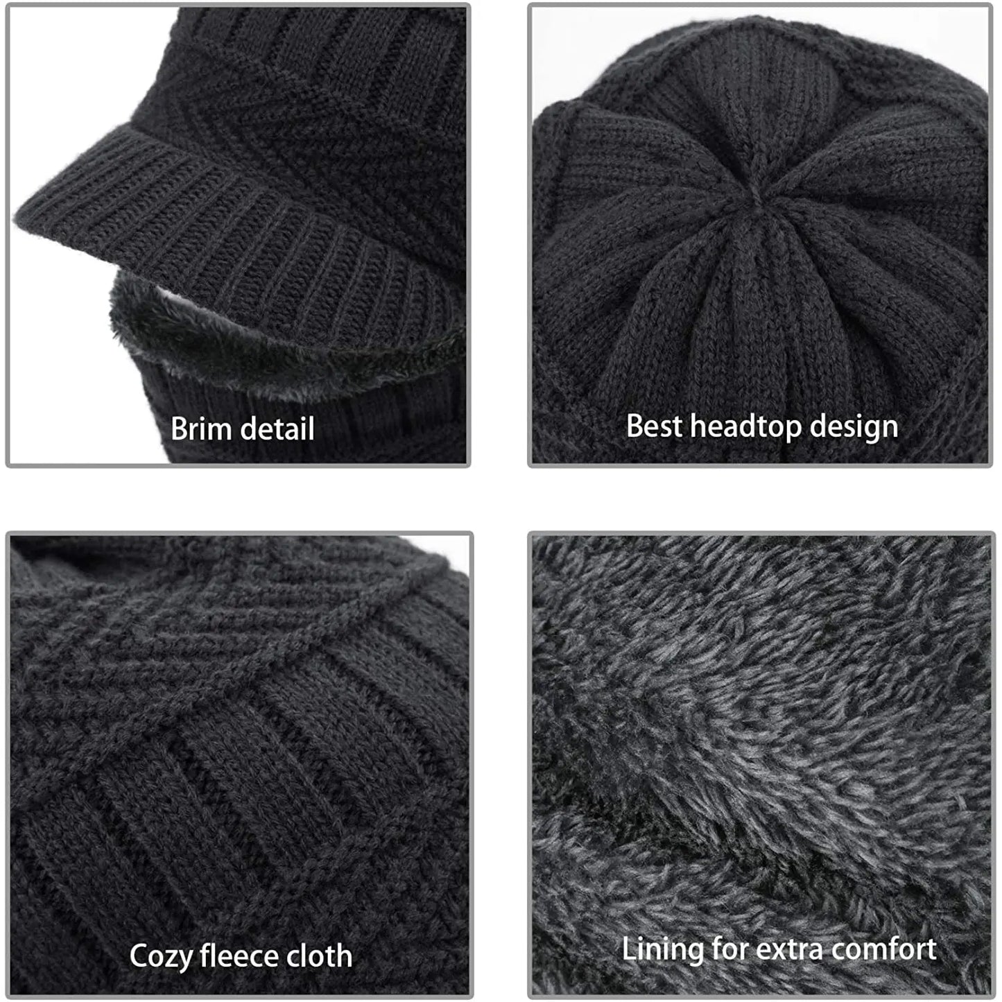 Winter Hat for Men Skullies Beanies Hats Winter Beanies for Men Women Wool Scarf Cap Balaclava Mask Bonnet Knitted Hat for Women