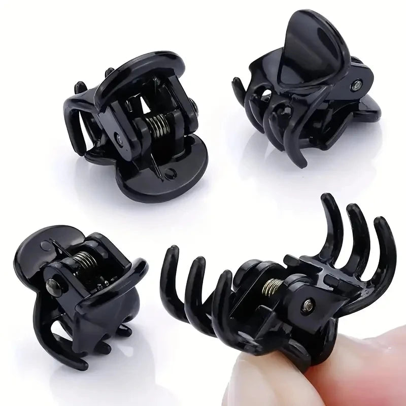 Mini Hair Claw Clips for Women Girls Korean Simple Small Black Transparent Plastic Clips Hairpin Kids Hair Styling Accessories