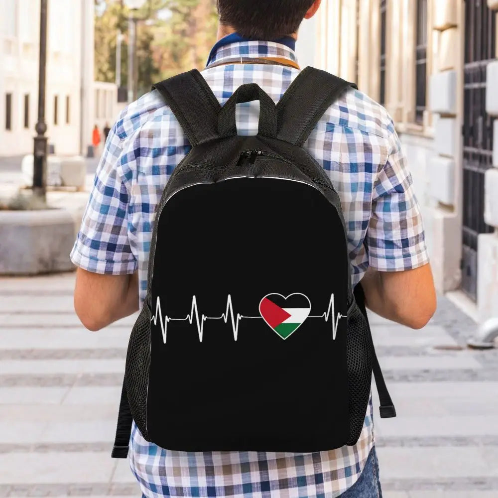 Custom Palestinians Keffiyeh Pattern Backpack for Women Men Waterproof College School Tradition Bag Print Bookbags