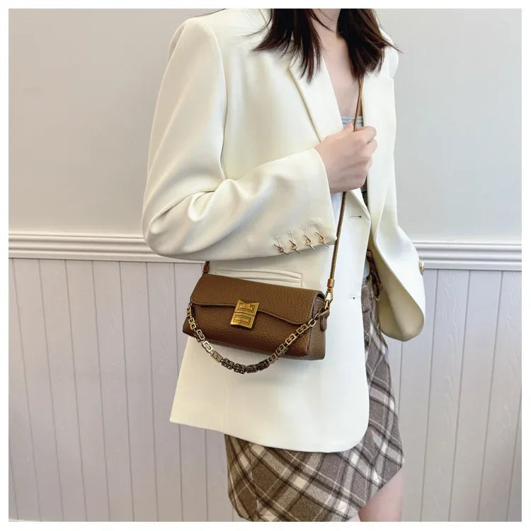 2024 New High-end Texture Small Square Bag Women's Crossbody Bag Versatile and Fashionable Chain Bags Ladies HandBags