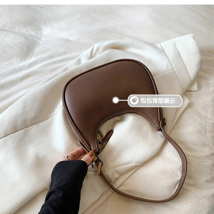 Fashion Armpit Bag 2024 New Style Simple Fashion Dumpling Bag High-end Retro Versatile Shoulder Crossbody Bag