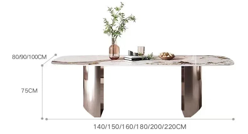 New 2024 Modern Dining Room Set Marble Metal Dining Table With 6 Chairs Tables And Chairs For Restaurant