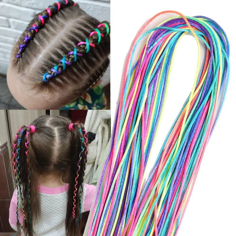 30Pcs Colorful Randomly Hair Braids Rope Strand for Hair Braiding Girls DIY Ponytail Braids Women Styling Tool Dreadlocks