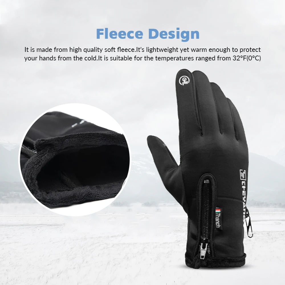 Winter Gloves Waterproof Thermal Touch Screen Thermal Windproof Warm Gloves Cold Weather Running Sports Hiking Ski Gloves