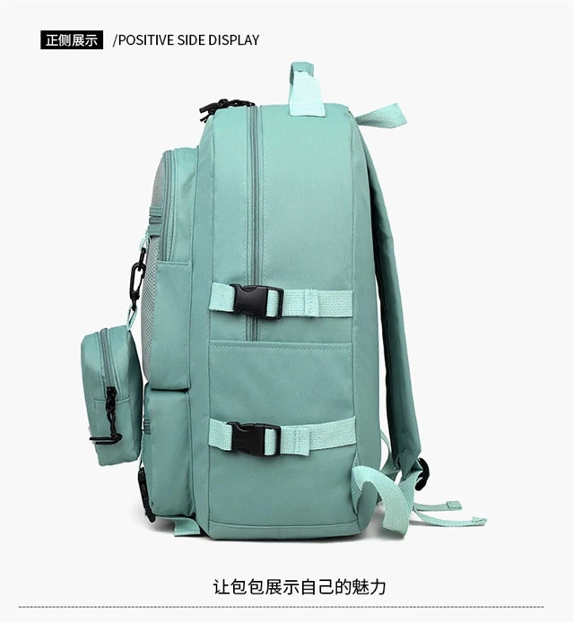 Hot Selling Solid Color Multi Kinetic Oxford Women's Backpack 2024 New Business Travel Sports High-capacity Men's Backpack