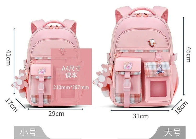 New Type of Lightweight Backpack Primary School Girls Children's Backpack Large Capacity Spine Protection Wholesale Waterproof