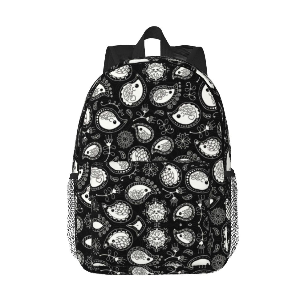 Custom Black White Paisley Chicano Bandana Style Laptop Backpack Women Men Basic Bookbag for School College Student Bag