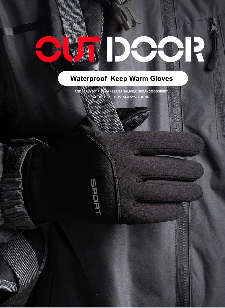 Winter Biker Gloves For Men Women Motorcycle Touchscreen Waterproof Warm Windproof Gloves Cycling Snowboard Driving Ski Sports