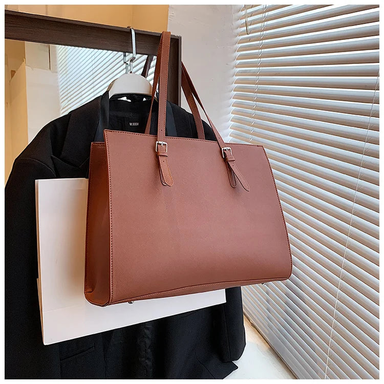 New Women Retro Tote Bags Messenger Handbag High Quality PU Leather Shoulder Bag Big Casual Crossbody Bag