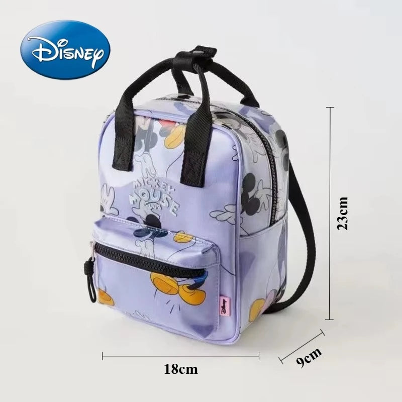 Sac à dos tendance Disney Mickey Mouse pour femme, cartable en toile Minnie, grande capacité, pour filles