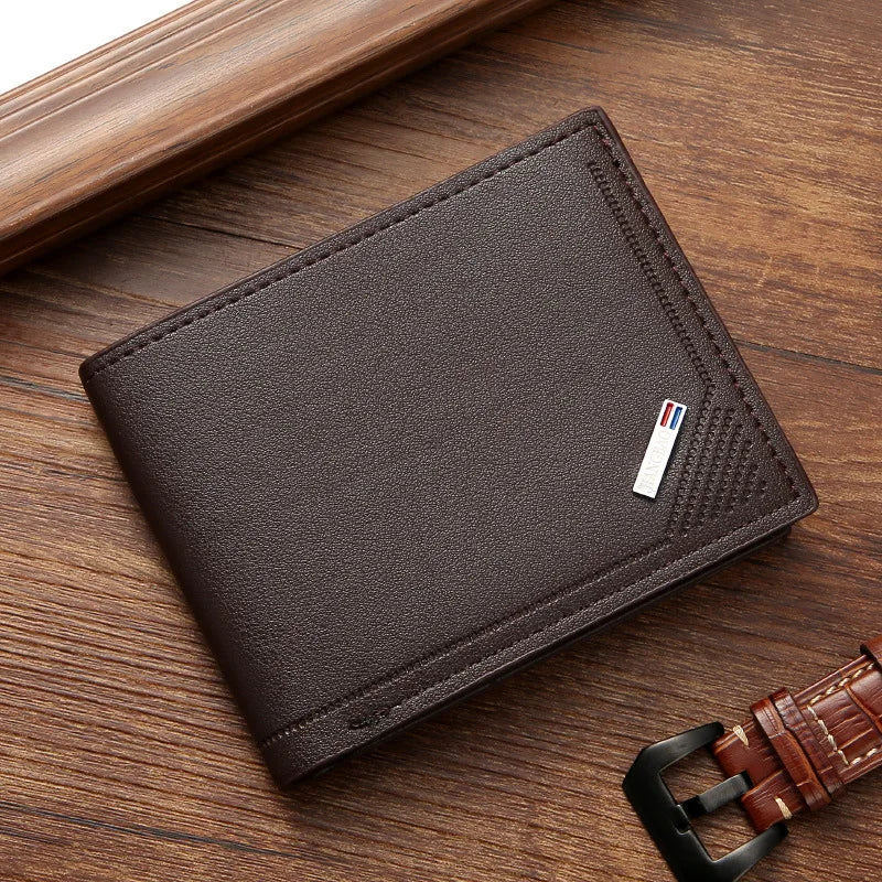 Men Inserts Foldable Wallets Picture Coin Slim Purses Business Money Credit ID Cards Holders Vintage Protection Capacity Bags