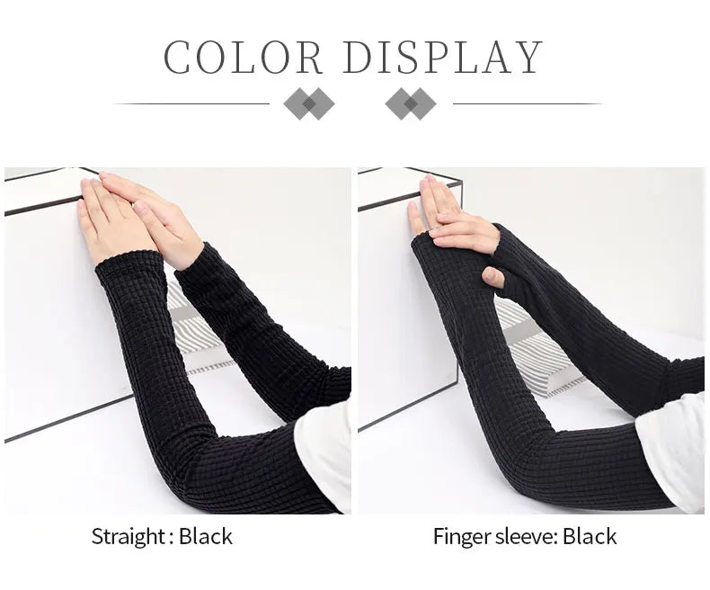 Windproof warm sleeve elbow joint arm cover four seasons leisure air conditioning room warm women's long gloves cold fake sleeve