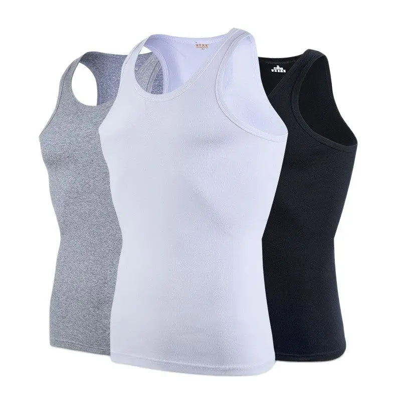 8 Pcs Cotton Mens Sleeveless Tank Top Solid Muscle Vest Men Undershirts O-neck Gymclothing Tees Tops Body Hombre Men Clothing